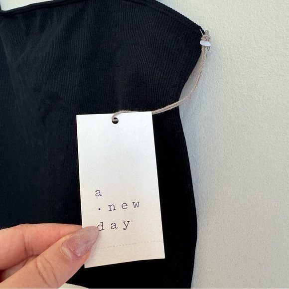 A. New. Day. Cropped Ribbed Elastic Stretch Tank Top - Picture 7 of 9